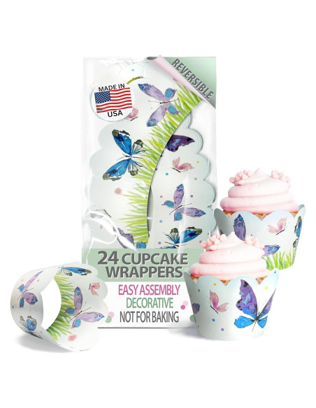 Fundas para Cupcakes Confetti Couture 24 Pzs Reversibles