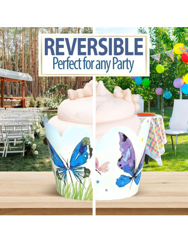 Fundas para Cupcakes Confetti Couture 24 Pzs Reversibles