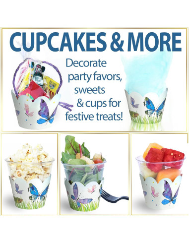 Fundas para Cupcakes Confetti Couture 24 Pzs Reversibles