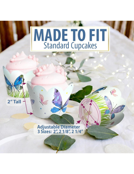 Fundas para Cupcakes Confetti Couture 24 Pzs Reversibles