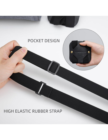 Correas de Equipaje Ajustables Lapinchen 4 Paquete Negro