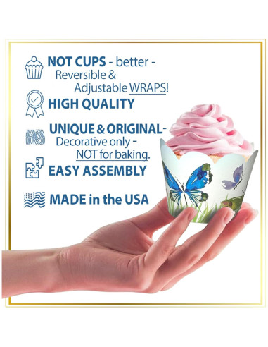 Fundas para Cupcakes Confetti Couture 24 Pzs Reversibles