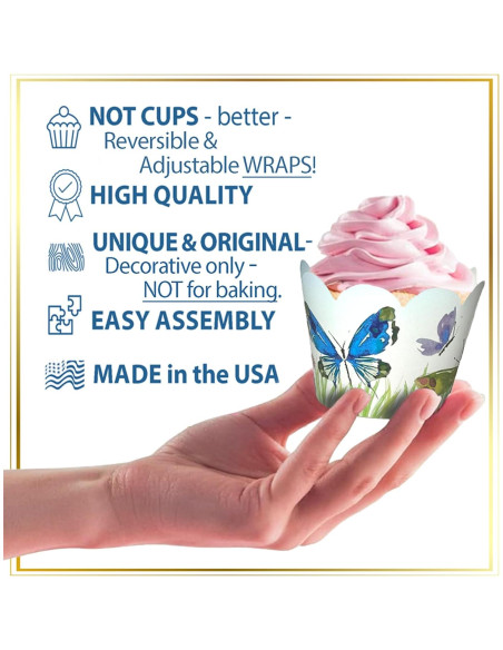 Fundas para Cupcakes Confetti Couture 24 Pzs Reversibles