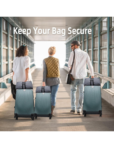 Correas de Equipaje Ajustables Lapinchen 4 Paquete Negro