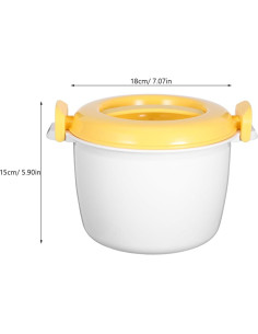 Cocinero de Arroz de Microondas JECOMPRIS Amarillo 1 Taza 2