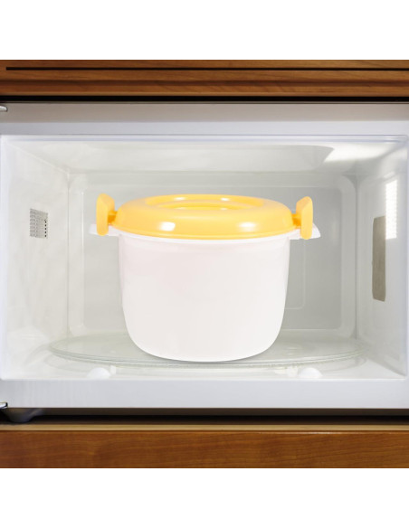 Cocinero de Arroz de Microondas JECOMPRIS Amarillo 1 Taza