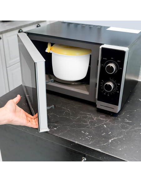 Cocinero de Arroz de Microondas JECOMPRIS Amarillo 1 Taza