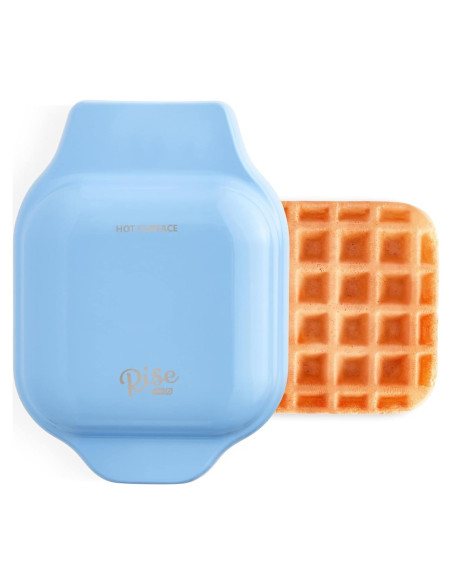 Mini Waffle Maker DASH 4" Antiadherente Azul 300W