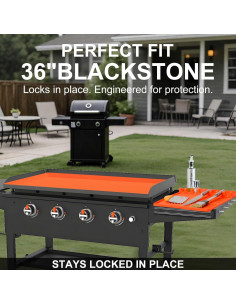 Cubierta de Silicona Audoyon 36" para BBQ con Raspador 2