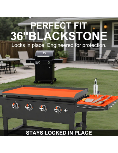 Cubierta de Silicona Audoyon 36" para BBQ con Raspador