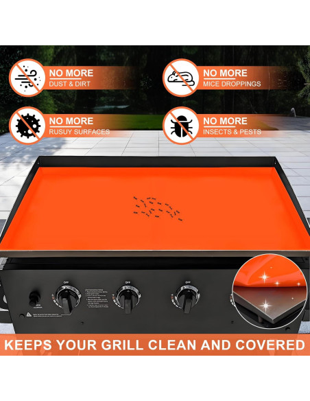 Cubierta de Silicona Audoyon 36" para BBQ con Raspador