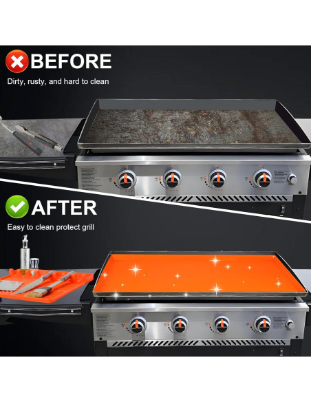 Cubierta de Silicona Audoyon 36" para BBQ con Raspador