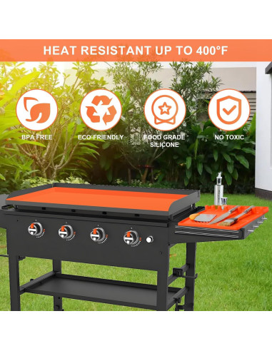 Cubierta de Silicona Audoyon 36" para BBQ con Raspador