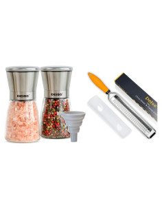 Conjunto Molinillos Sal y Pimienta Deiss PRO + Rallador Limón