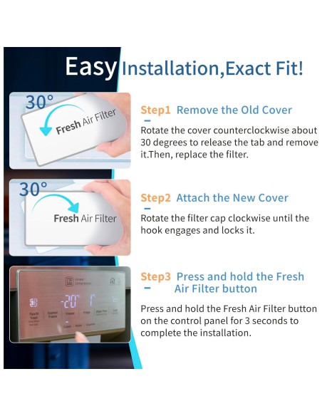 Cubierta de Filtro de Aire LEOPO MCR66849219 para Refrigerador LG