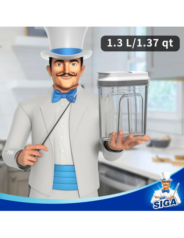 MR.SIGA Juego de 2 Dispensadores de Cereales Herméticos 1.3L