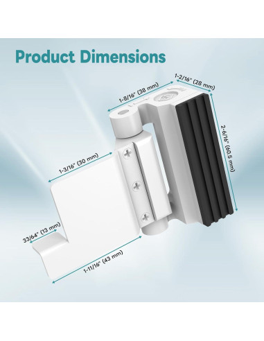 Cerradura de Refuerzo de Seguridad StickNGo para Puertas Interiores