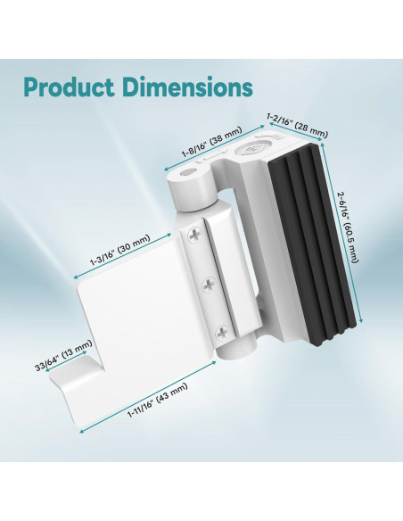 Cerradura de Refuerzo de Seguridad StickNGo para Puertas Interiores