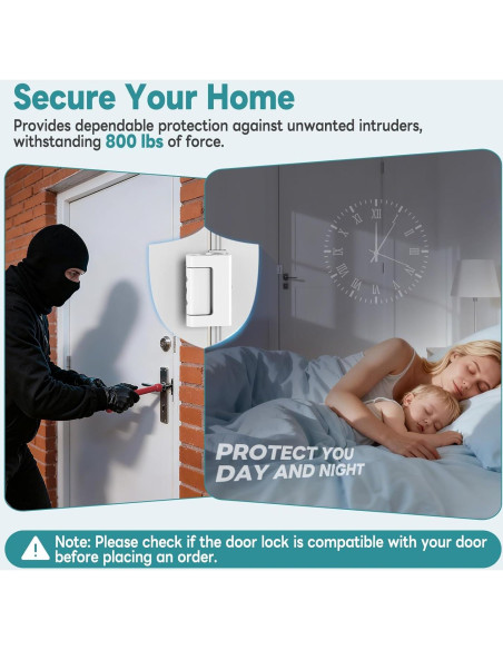 Cerradura de Refuerzo de Seguridad StickNGo para Puertas Interiores