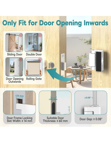 Cerradura de Refuerzo de Seguridad StickNGo para Puertas Interiores