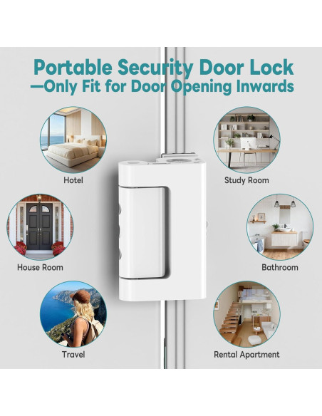 Cerradura de Refuerzo de Seguridad StickNGo para Puertas Interiores