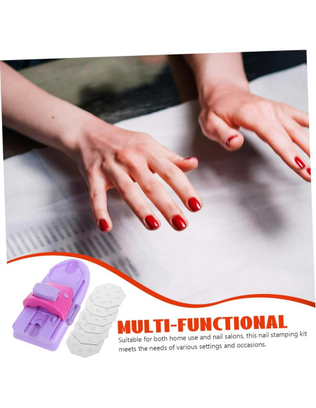 Kit de Estampado de Uñas PartyKindom con 10 Placas