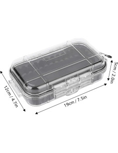Caja de Almacenamiento Impermeable Tomotato 19x12x5cm Transparente 2