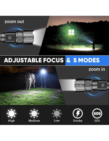 Linterna Táctica G XHP70 6000 Lúmenes Recargable Picatinny