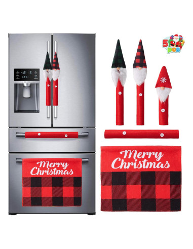 Conjunto de 5 fundas para manijas de refrigerador JOYIN Navidad