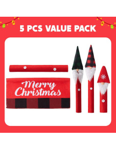 Conjunto de 5 fundas para manijas de refrigerador JOYIN Navidad 2