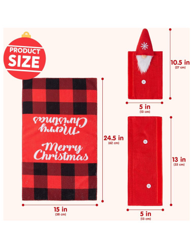 Conjunto de 5 fundas para manijas de refrigerador JOYIN Navidad