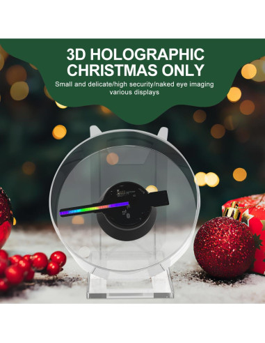 Ventilador Holográfico 3D HAVIsikr 4.7" Portátil con Control Remoto