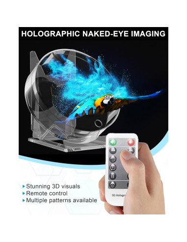 Ventilador Holográfico 3D HAVIsikr 4.7" Portátil con Control Remoto
