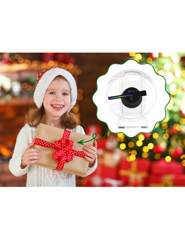 Ventilador Holográfico 3D HAVIsikr 4.7" Portátil con Control Remoto