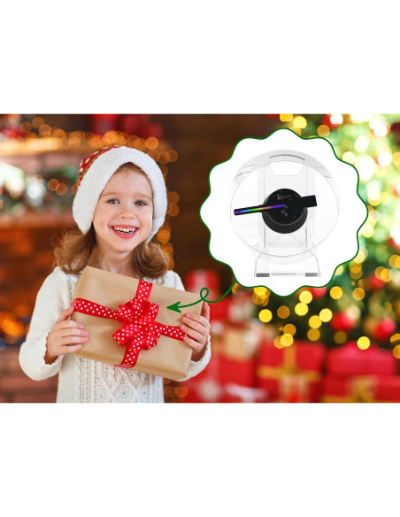 Ventilador Holográfico 3D HAVIsikr 4.7" Portátil con Control Remoto