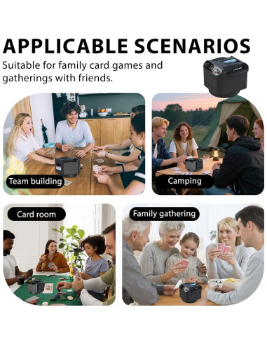 Barajador y Repartidor Automático 2-en-1 LMRXOFE para 12 Jugadores