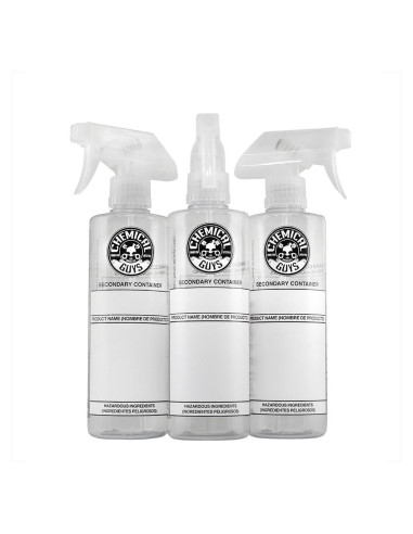 Botella de Dilución Chemical Guys ACC137, 473 ml, Blanca, 3 Piezas