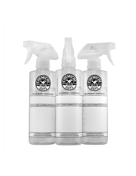 Botella de Dilución Chemical Guys ACC137, 473 ml, Blanca, 3 Piezas