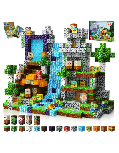 200 Bloques Magnéticos de Construcción Magnetopia - Juguetes para Niños 3-12 Años