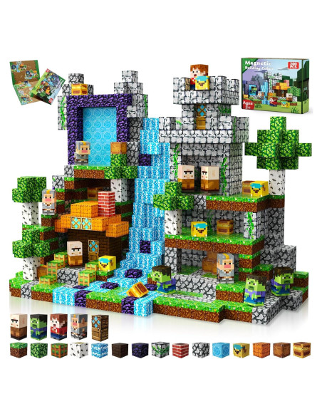 200 Bloques Magnéticos de Construcción Magnetopia - Juguetes para Niños 3-12 Años