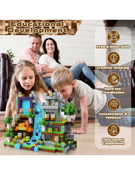 200 Bloques Magnéticos de Construcción Magnetopia - Juguetes para Niños 3-12 Años