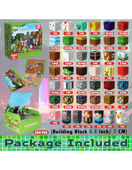 500 Cubos Magnéticos 2.03 cm Magneverse - Juguetes para Niños 3+