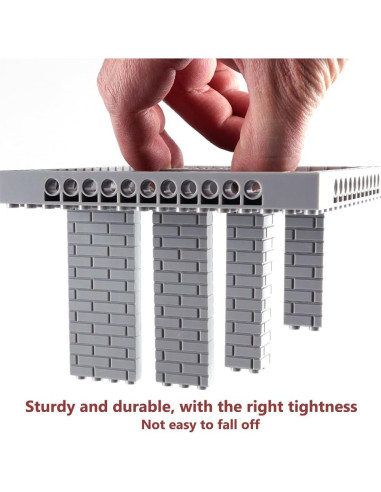 Ladrillos de Pared Clásicos WSRYLTCH 340 Piezas Gris Claro