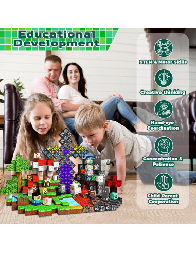 500 Cubos Magnéticos 2.03 cm Magneverse - Juguetes para Niños 3+