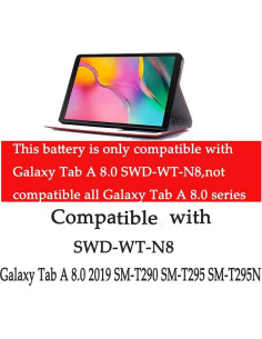 Batería de Reemplazo Powerforlaptop para Galaxy Tab A 8.0 2019 5100mAh 2