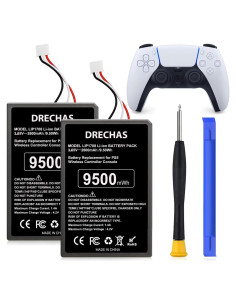 Paquete de 2 Baterías DRECHAS 9500mWh para Controlador PS5