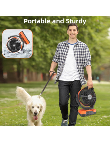 Ventilador de Camping PANERGY F017 Recargable 20000mAh 4 Velocidades
