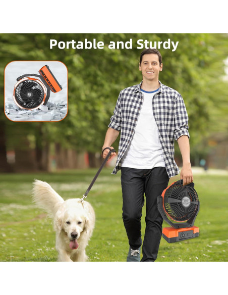 Ventilador de Camping PANERGY F017 Recargable 20000mAh 4 Velocidades