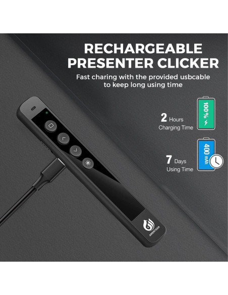 Control Remoto Inalámbrico AMERTEER RCRF-006 para Presentaciones