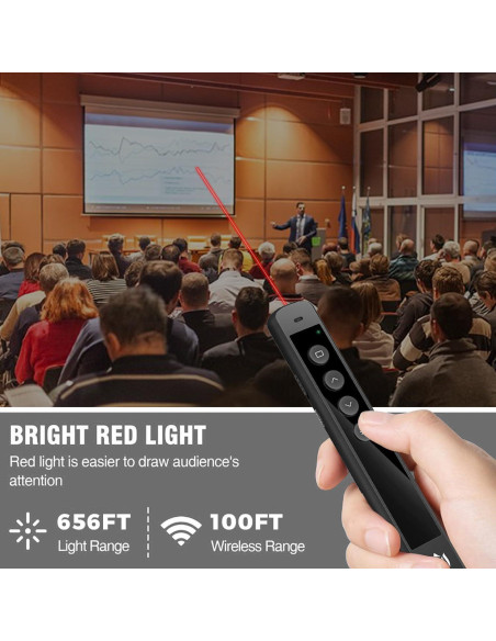 Control Remoto Inalámbrico AMERTEER RCRF-006 para Presentaciones